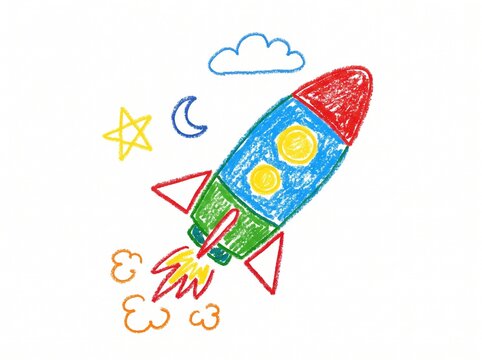 rocket in the air