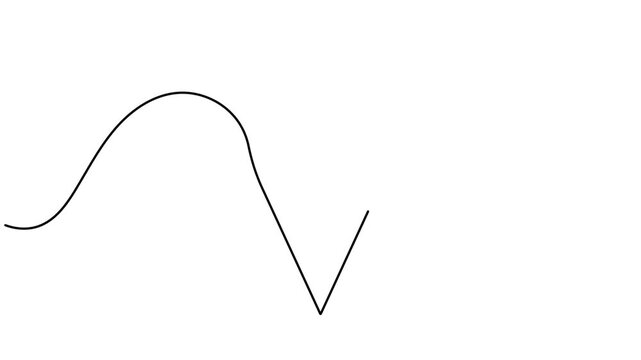 Modern map marker location pin icon sign continuous one line drawing moving on white background animation