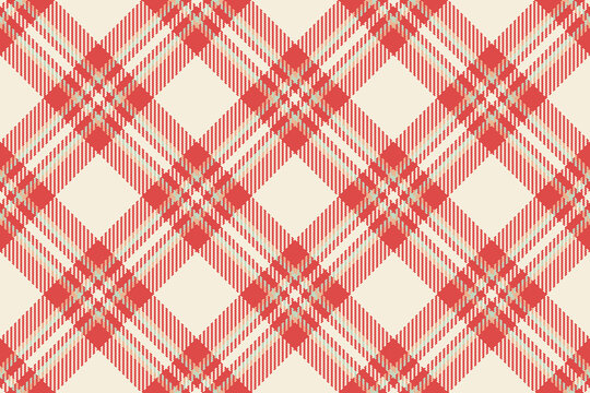 Goose pattern seamless textile, kingdom plaid fabric vector. Celebrate tartan background texture check in antique white and red colors.