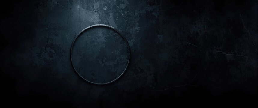 Dark Textured Background with Circular Frame in Center