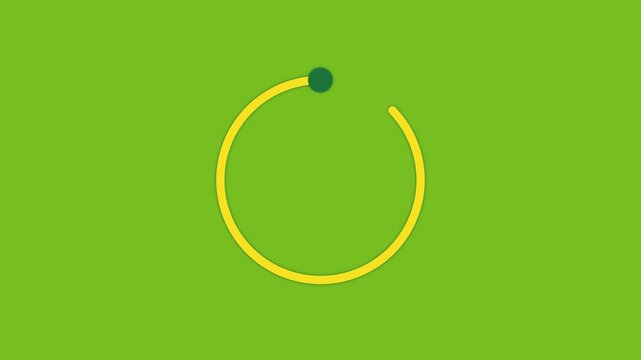 Minimalist Green Progress Arc Flat Motion Graphics Animation Background