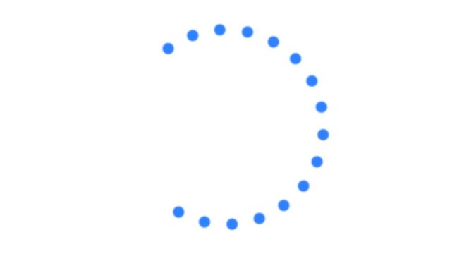 Minimalist Blue Circular Loading Progress Indicator Animation Loop on White Background UI Overlay