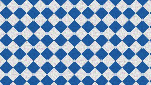 Blue and White Argyle Pattern Loop