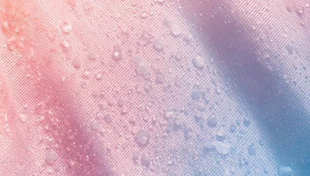Water Droplets on Gradient Fabric Texture in Soft Pastel Tones