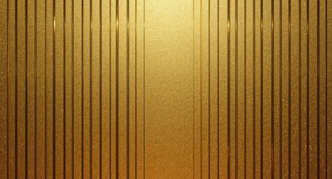 Shimmering Gold Metallic Vertical Stripes Background Texture
