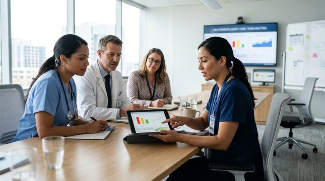 Fall-Risk Assessment Data Reviewed on a Tablet during a Multidisciplinary Care Team Meeting - Patient Fall Risk Assessment