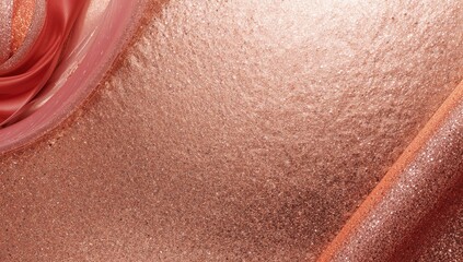 Fototapeta premium Glittery Rose Gold Texture with Warm Shimmer and Smooth Swirls