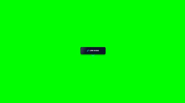 Link in bio pointer arrow animation on chroma green screen