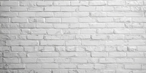 Fototapeta premium White Brick Wall Texture in Clean Minimalist Style