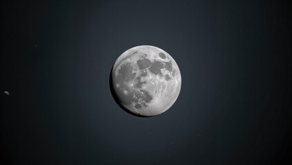 Fototapeta premium Crescent Moon Shining in a Dark Starry Sky