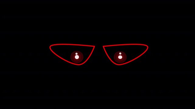 Glowing Red Sinister Eyes Opening in Darkness on Black Background
glowing red eyes, evil eyes, sinister eyes, red eyes, eyes opening, scary eyes, glowing eyes, horror, darkness, black background.
