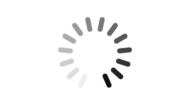 Loading Circle, Video. Loading Animation Icon on Transparent Background. Download Progress, Preloader Animation Web Design Template, Interface Buffering. Seamless Loop Animation 4K with Alpha Channel