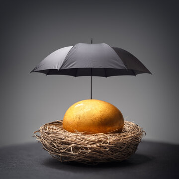 Umbrella protection over golden nest egg for protecting pension retirement savings from tax