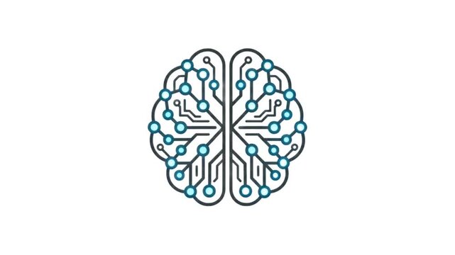 Artificial Intelligence &mdash; AI Brain motion icon