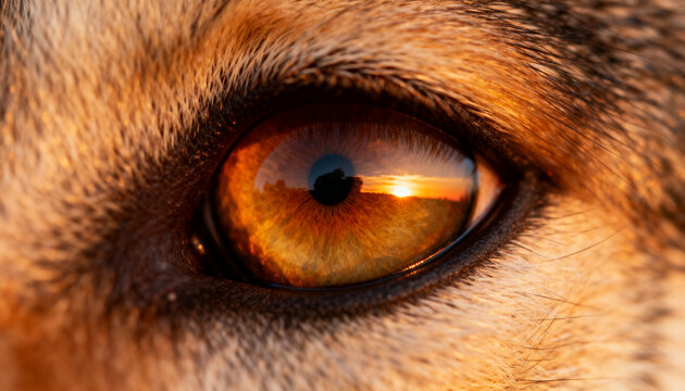 wolf eye amber iris sharp pupil detail world animal day