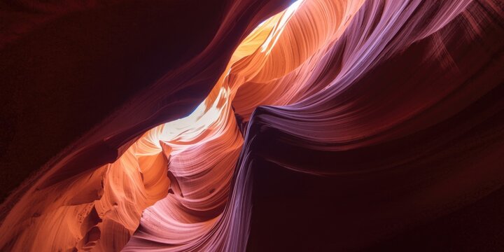 Colorful Erosion Patterns of Antelope Canyon at Midday