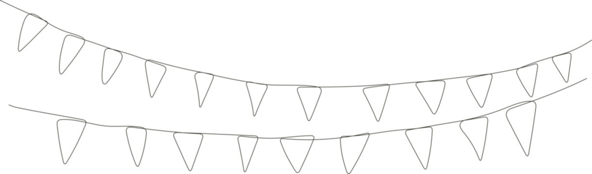 Pakistan bunting featuring a ramadan crescent moon and star festive line art banner. continues line pakistan bunting flag Pakistan bunting featuring a ramadan crescent moon and star festive line art c