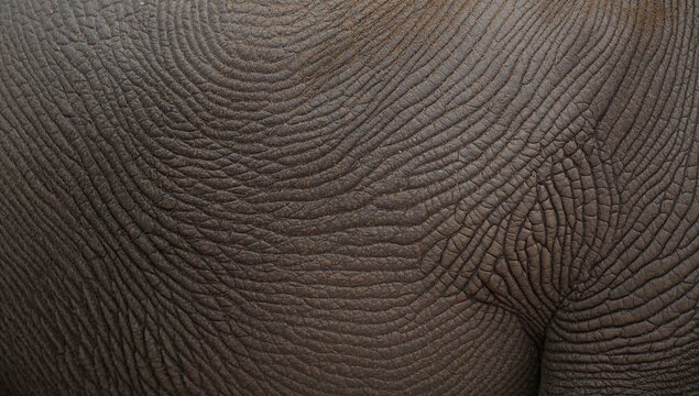 Closeup of Elephant Skin Texture in Natural Light