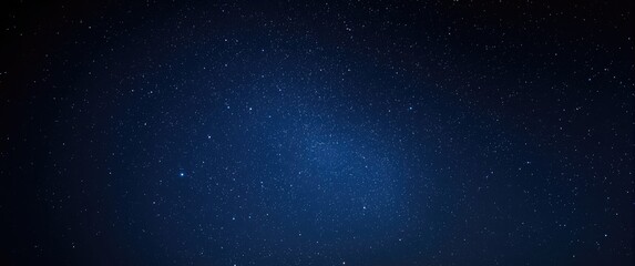 Fototapeta premium Starry Night Sky Wide Angle View with Dark Blue Background