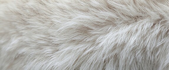 Fototapeta premium Soft White Fur Texture with Fine Hairs in Closeup Perspective