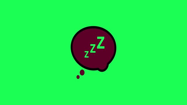 Sleeping icon with zs in a speech bubble design