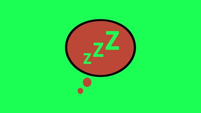 Sleeping icon with zs in a speech bubble design