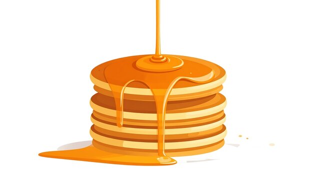 Golden honey dripping from stacked honeycomb.