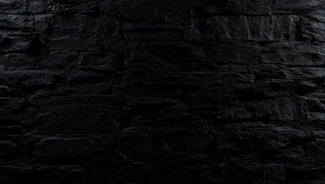 Dark, textured, rough, irregular, stacked stone wall background