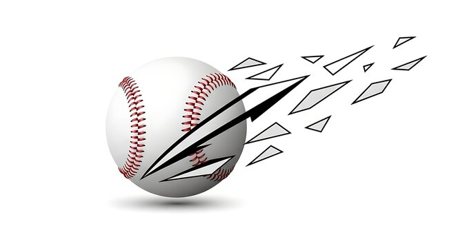 Dynamic baseball swoosh illustration showing high speed action
