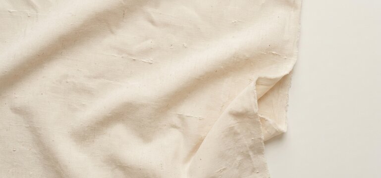 natural raw cotton textile folds