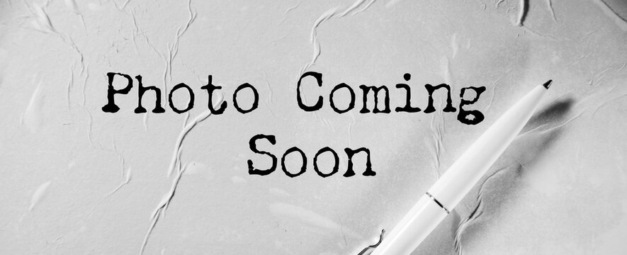 Concept of Photo Coming Soon write on sticky notes