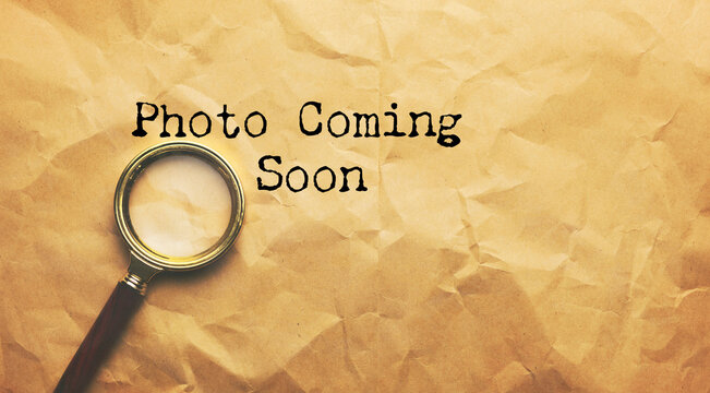 Concept of Photo Coming Soon write on sticky notes