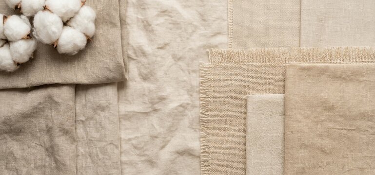 sustainable raw natural textile background
