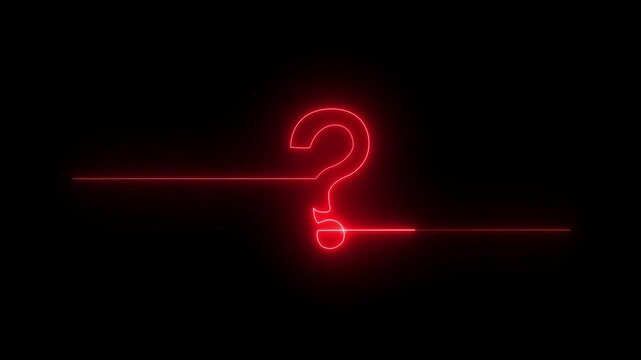 Animated Question Mark Icons, FAQ and Problem Solving Symbol Loop, 4K Motion Graphics