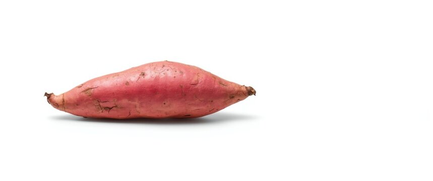 Fresh Sweet Potato Isolated on White with Natural Shadow