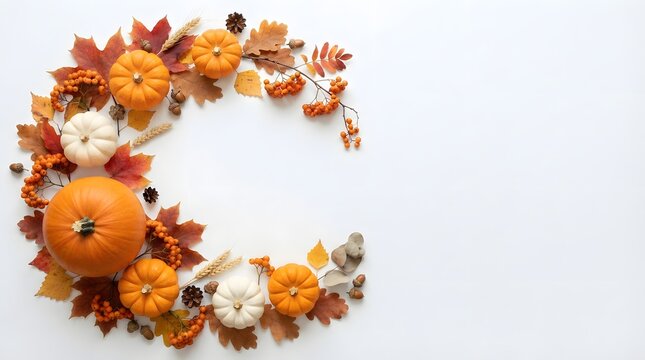 Celebrate the season of gratitude with a stunning thanksgiving wreath a beautiful autumnal display featuring vibrant pumpkins rich fall foliage and the warmth of the