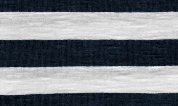 black and white striped fabric texture background for nautical textile design