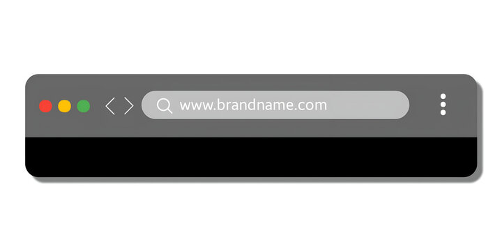 Black Web Browser Window Mockup with Address Bar and Toolbar, vector illustration 