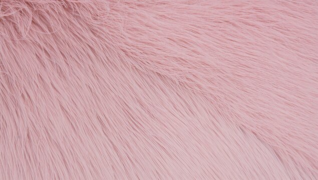 Pink Fur Texture with Soft Fibers in Closeup View