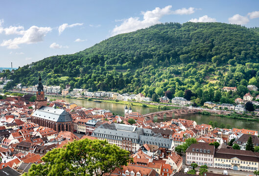 Blick auf Heidelberg am Neckar