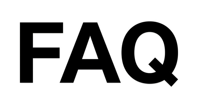 FAQ Frequently Asked Questions Concept Black Bold Typography Vector