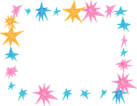Stars Rectangle Frame Border