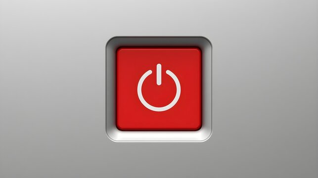 power button on isolated background