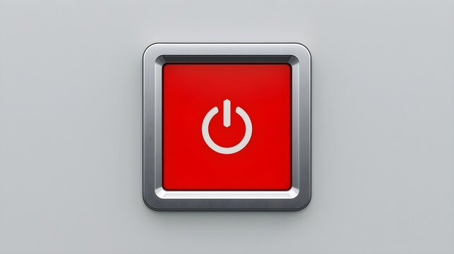 power button on isolated background