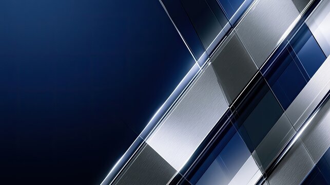 Abstract digital artwork with sharp geometric lines and cool color palette
