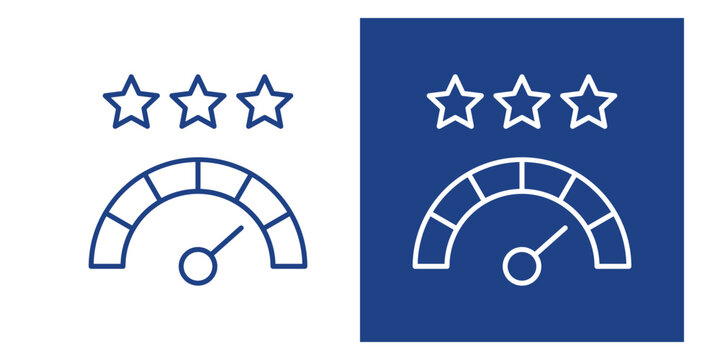 Nps Score Blue And White Icon Style Collection