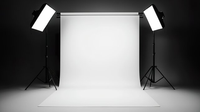 Photography of a white foam board background with a perfectly smooth, matte surface,