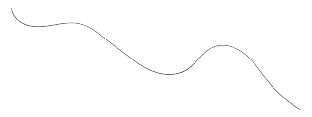 Fototapeta premium Minimalist single thin wavy horizontal line graphic vector element