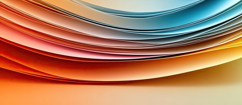 Abstract Background With Colorful Layered Paper Curves
