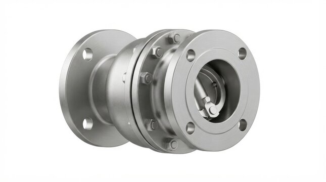 Stainless steel check valve with flanged ends for high pressure pipeline flow control in petrochemical industries